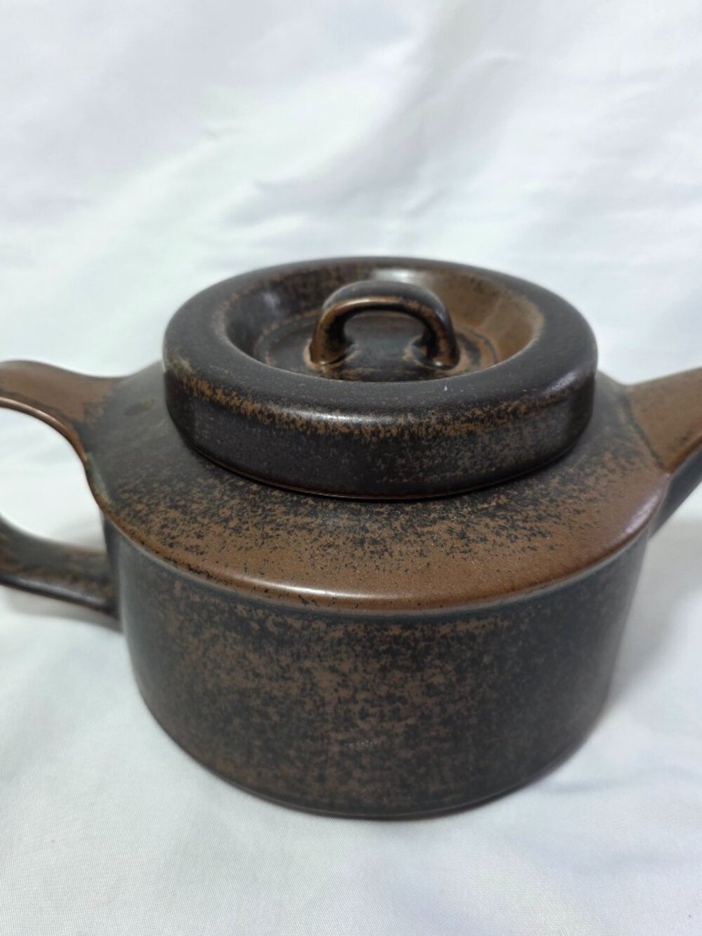 Arabia of Finland Rushka Tea Pot with Lid & Infuser Light & Dark Brown Spotted